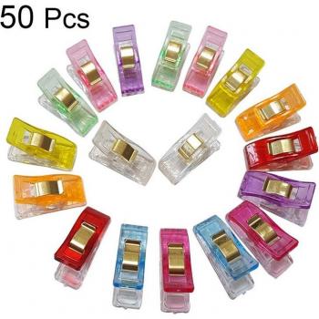 Sewing Clip Collection – 50pcs/Set, Multicolor Fabric Job Feet