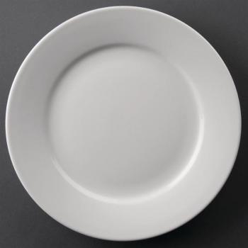 Athena Hotelware CC208 Wide Rimmed Plates 228mm White Pack of 12