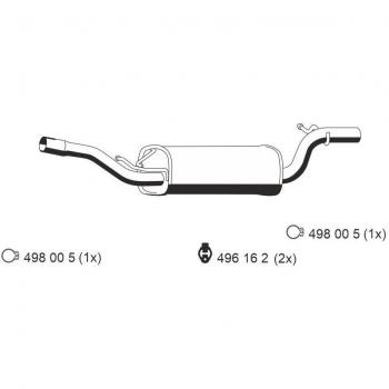 Silencieux Intermédiaire MAZDA 3 ERNST 670012