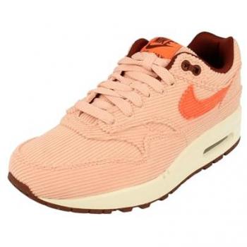 Men's Nike Air Max 1 PRM Trainers in Coral Pink, Size UK 11