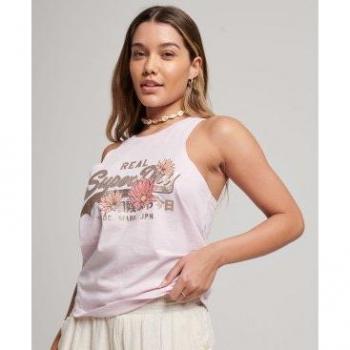 Camiseta de tirantes Superdry Women's Vintage Narrative rosa