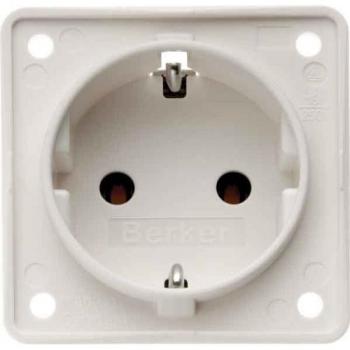 Berker Integro Schuko-Steckdose polarweiß matt