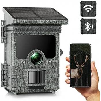 Nexcam Solar Powered Wildlife Camera WiFi 46MP 4K Bluetooth Trail Game Camera