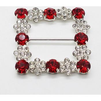 45MM Rhinestone Square Belt Buckles 2Pcs Lot