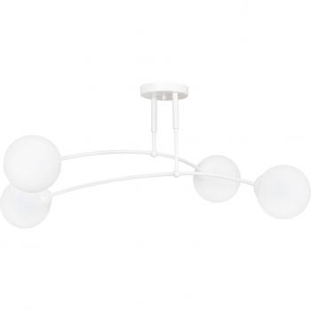 Plafón de Techo Elegante 4 Luces y Esferas de Cristal