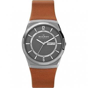 White Dial with Date Display Skagen Melbye Three-Hand Day-Date Watch