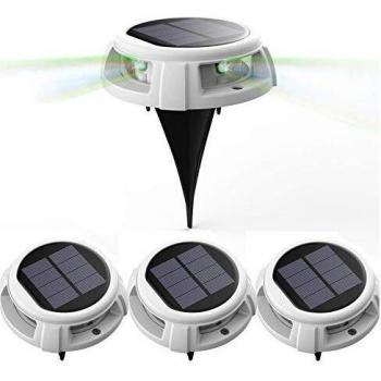 Multi-color Solar Ground Spike Lights for Yards and Pools, Veofoo