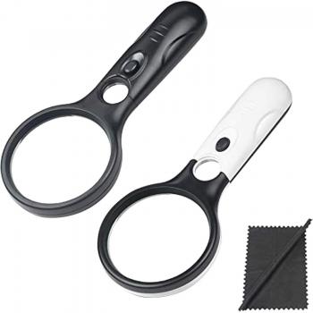 Outil de lecture loupe 3x 45x avec lumière LED
