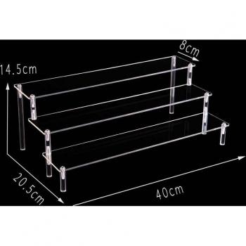 Estante de escalera acrílico desmontable para almacenamiento de joyería WJ122833