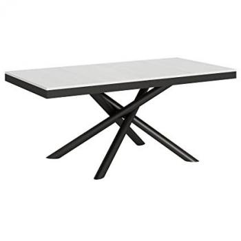 Table FAMAS Evolution Extensible 5 places Dessus Frêne Blanc Cadre Anthracite