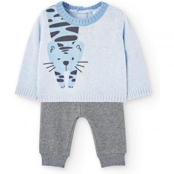 Boboli Set für Jungen: Strickpullover und Jogginghose Tiger