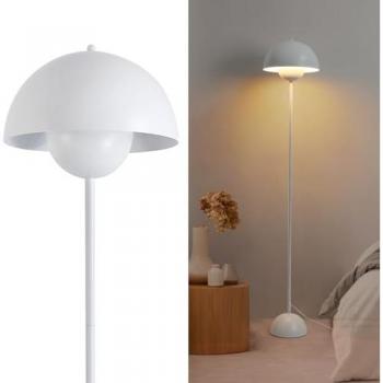 Lámpara de Pie ALPINA LUZ Nórdica Estilo Clásico con Pantalla y Base Parabólica