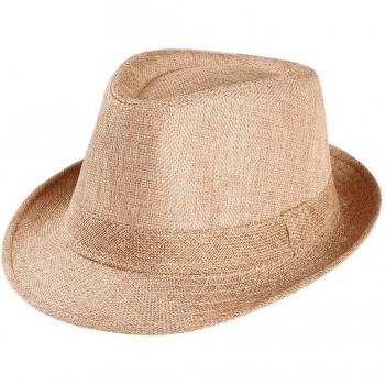 Trilby en paille « Gangster » pour la plage
