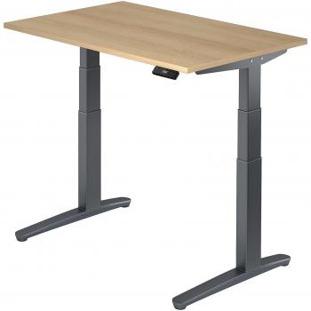 Elektrischer Sitz-Steh-Schreibtisch 120x80cm Eiche Graphit