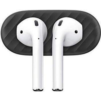 KeyBudz AirDockz Magnet Halterung, Aufbewahrung für Apple AirPods Pro & AirPods, Kopfhörer Ohrhörer Zubehör, schwarz