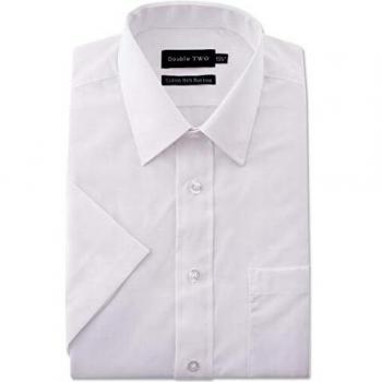 Double Two Men's White Oxford Short Sleeve Shirt