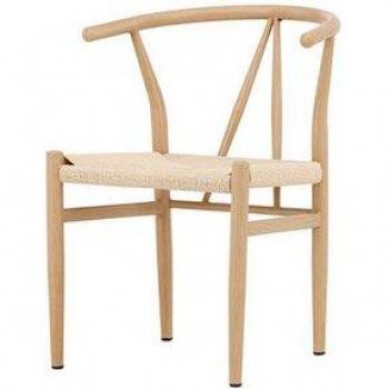 Alfons armstol i beige rotting och stål