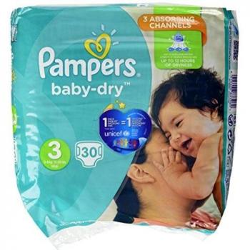 Pampers Baby-Dry Windeln für Babys, Größe 3
