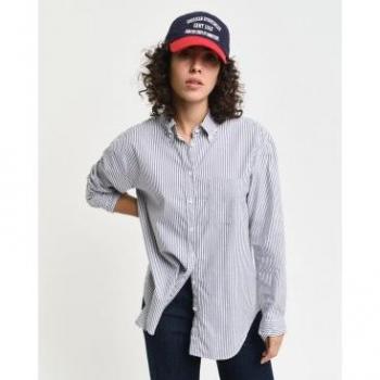 Gant Camicia Relaxed Fit Striped Luxury Oxford Blu Classico 36