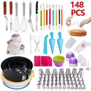 148pcs Pastry Decorating Tools with Turntable