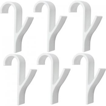 White Fold‑Away Bath Hook Cluster (24)