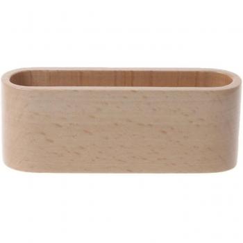 Table de rangement en bois de hêtre et noyer pour cartes de visite