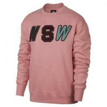 Rosa Nike M NSW CRW LS FLC Maglia Uomo Manica Lunga XL