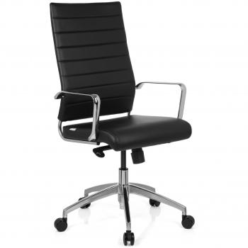 PONTERA PRO Büro-Drehstuhl – Kunstleder, schwarze Ausführung