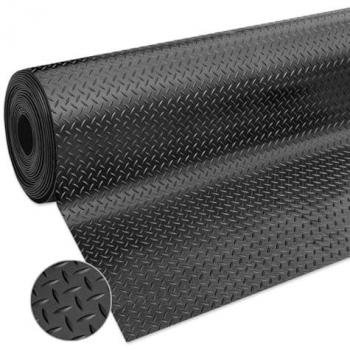 Zerbino in Gomma Isolante Antiscivolo 120x800 cm Nero