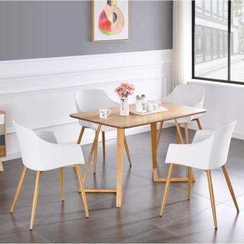Dallas Dining Table with White Chairs