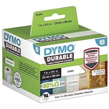 Dymo 2112285 LW shelving label 25mm x 89mm Black on White 700 Labels