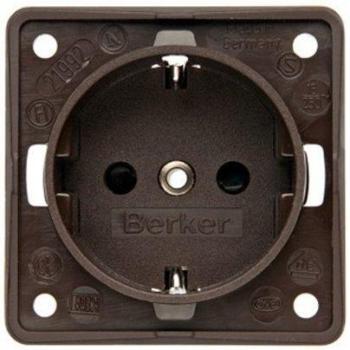 Berker Steckdose SCHUKO Integro Einsätze braun 941852501