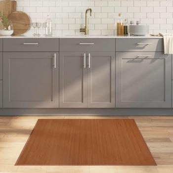Rug Square Brown 100x100 cm Bamboo vidaXL