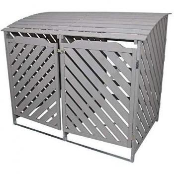 Grey Wash Wheelie Bin Storage Shelter