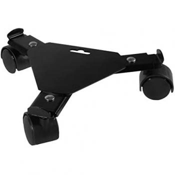 Adjustable Black Metal Plant Stand on Wheels