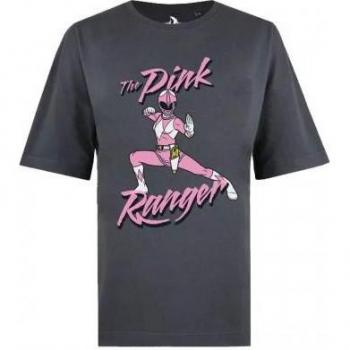 Power Ranger Rosa Camiseta Extra Grande Mujer