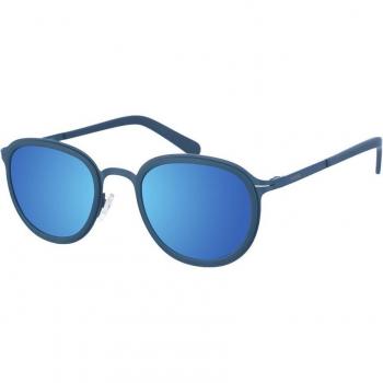 Lunettes Solaire Jossie Ronde Métallique Femme Bleu