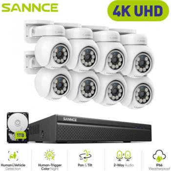 Système de Caméras de Sécurité 4K Sannce