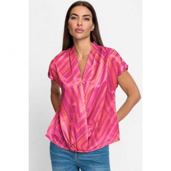 Chemisier Fuchsia-Corail en Satin de Qualité