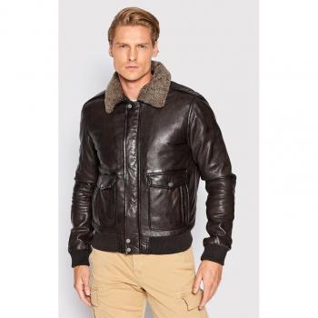 Herren Lederjacke New Pilot Braun von Serge Pariente