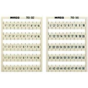WAGO 793-4502 Terminal Block Labeling Stickers, 4mm White, 5 Pack