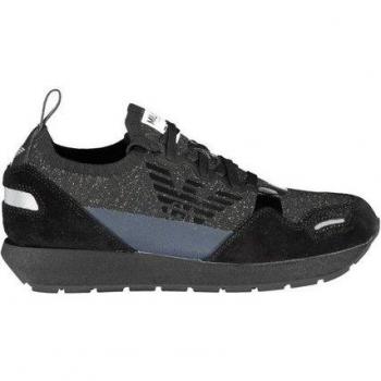 Emporio Armani Black Leather Luxe Sneaker – EU 35/US 5