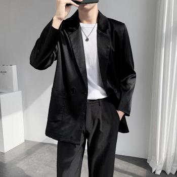 Men's Office Formal Blue Black Blazer