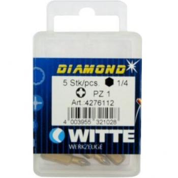 Set Punte Pozidriv Witte PZ1 Diamond – 5 pezzi