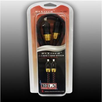 Maxtech Cable de Fibra Óptica 1.5 m Audio Digital