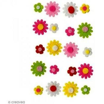 Décoratives marguerites en feutrine
