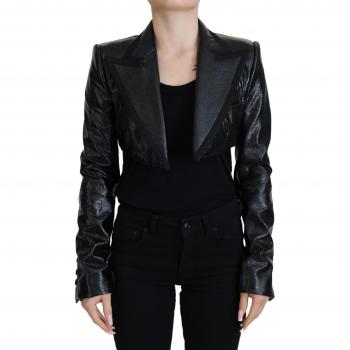 Dolce & Gabbana Black Long Sleeves Crop Blazer