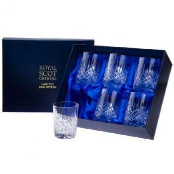 Edinburgh Royal Scot Crystal Whisky Tumblers – 6‑Pack, Premium Boxed Set