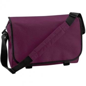 Bagbase Adjustable Messenger Bag (One Size, Burgundy)