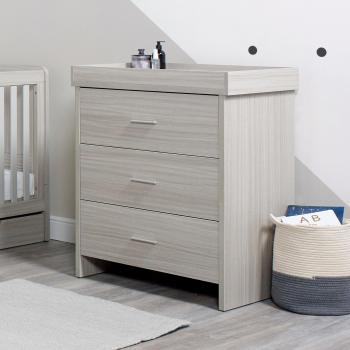 Elegant Ash Grey Pembrey 3 Drawer Chest and Changing Table